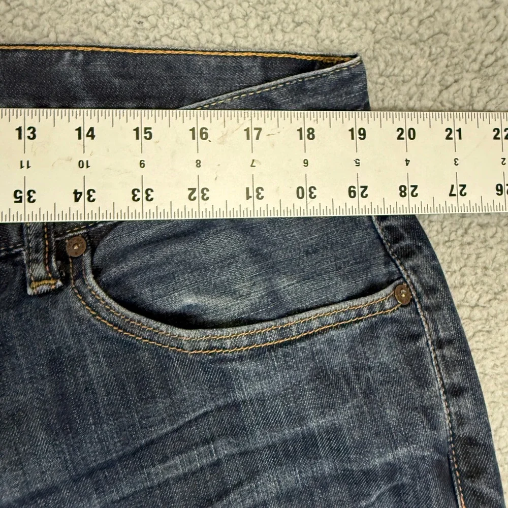 Lucky Brand 221 Original Straight Jeans Mens 38x30 Dark Wash Blue Denim
